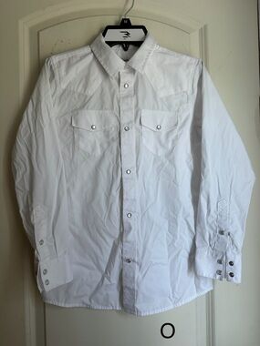 GIBSON TRADING CO M BOYS' SOLID LONG SLEEVE‎ PEARL SNAP WESTERN SHIRT western